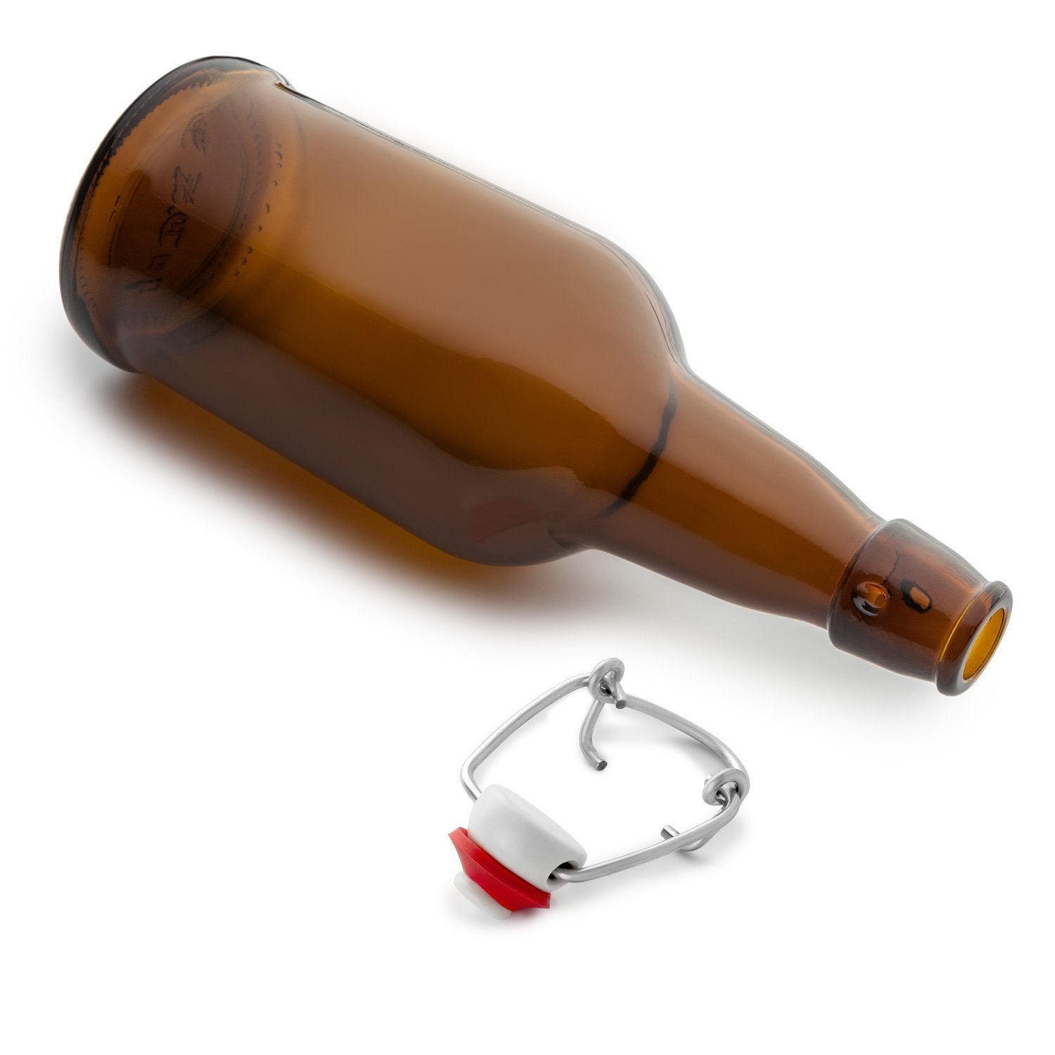 EZ Cap CASE OF 12 - 16 oz. EASY CAP Beer Bottles - AMBER