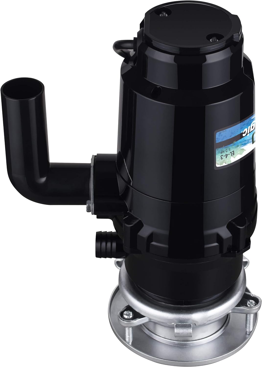 The Joneca Corporation Eco Logic 10-US-EL-4-3B Garbage Disposal with Removeable Splash Guard, Attached Power Cord and Standard 3-Bolt Mounting System,