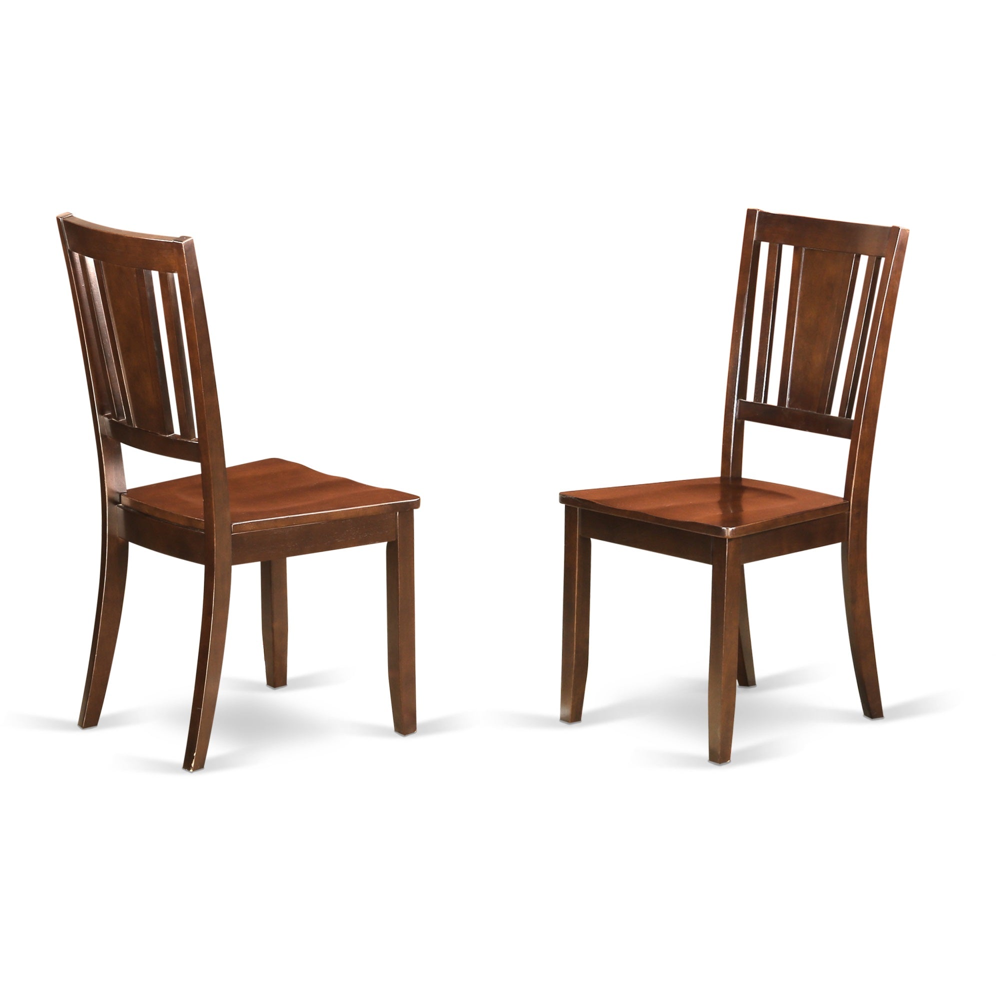 East West Furniture HLDU3-MAH-W 3 Pc set with a Round Small Table and 2 Wood Dinette Chairs in Mahogany