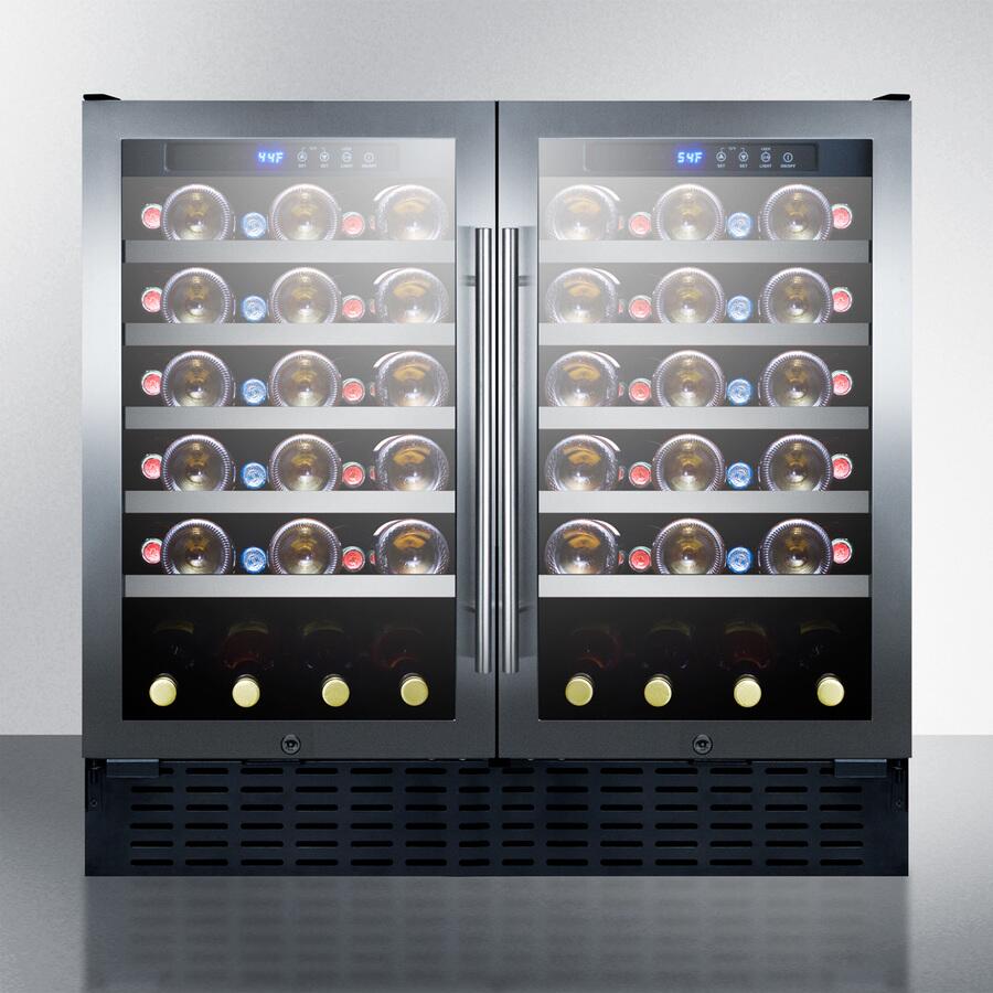 Summit SWC3668ADA 36 Undercounter Dual Zone Wine Cooler  in Stainless Steel