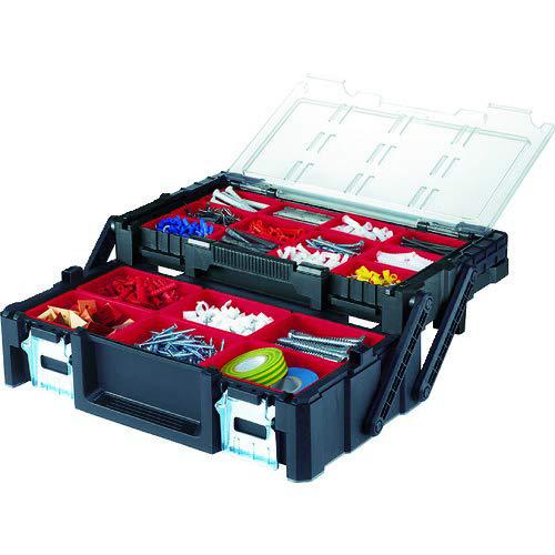 keter master pro series cantilever 17186819 toolbox 18 inch plastic red/silver