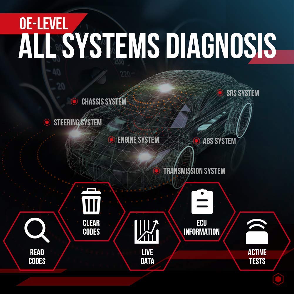Autel Scanner Maxisys MS906 Automotive Diagnostic Scan Tool, ECU Coding, IMMO Keys, 30+ Service Functions