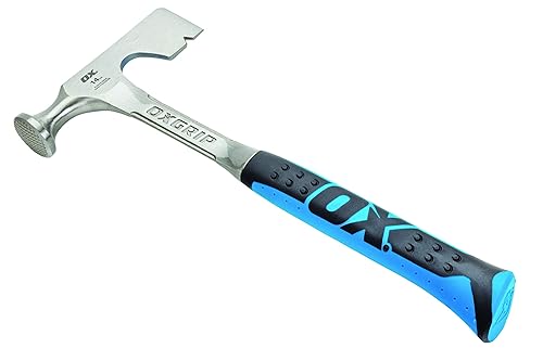 OX TOOLS Pro Drywall Hammer | 14 Ounce / 400 Grams | Drywall Ax | Milled Faced | Drywall Hatchet | 14 oz Drywalling HammerOX-P08