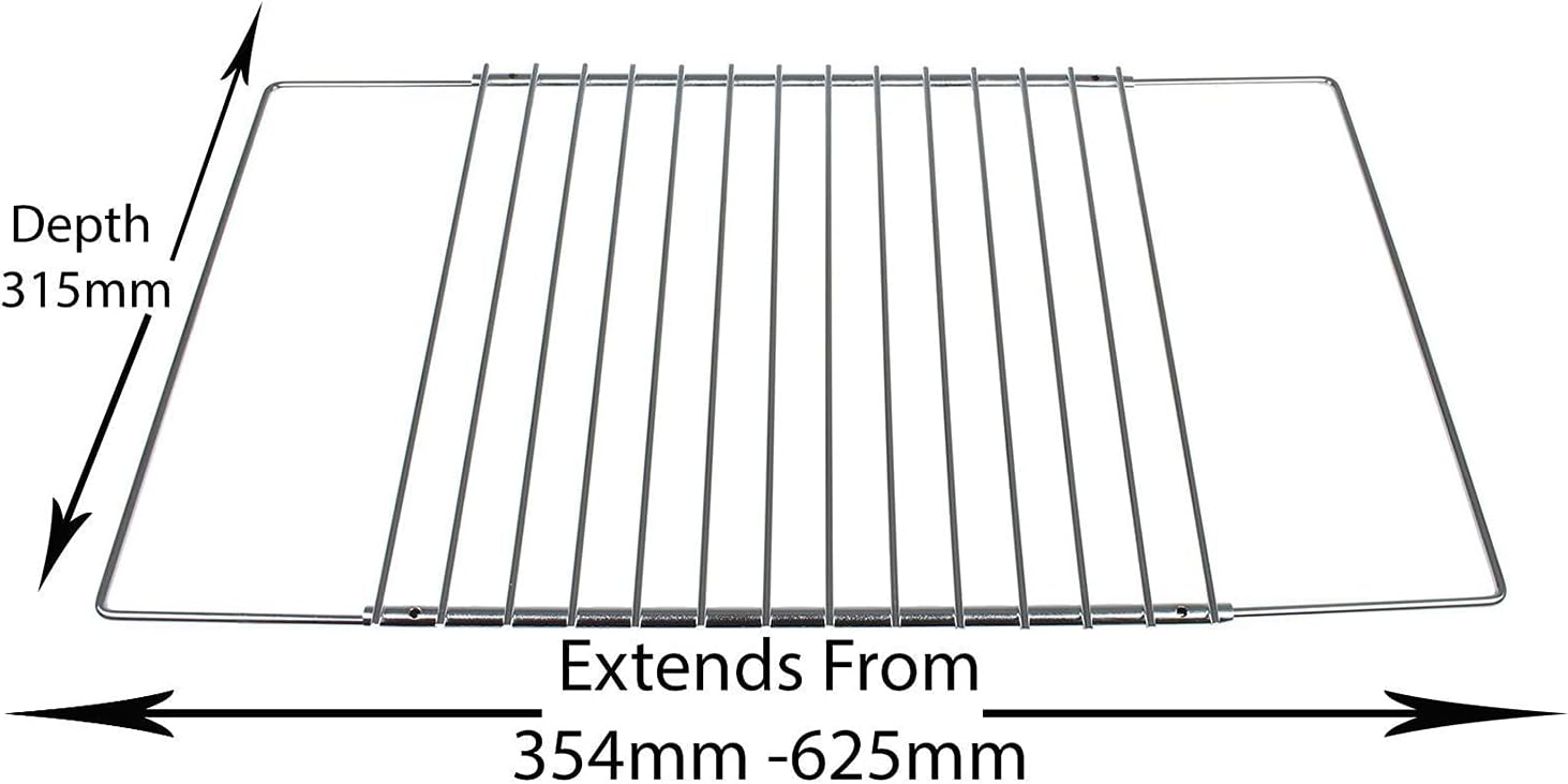 MasterPart Adjustable Oven Cooker Shelf Rack For Frigidaire GE Kenmore Ovens. Adjusts from 14 Inches - 24.6 Inches Wide.