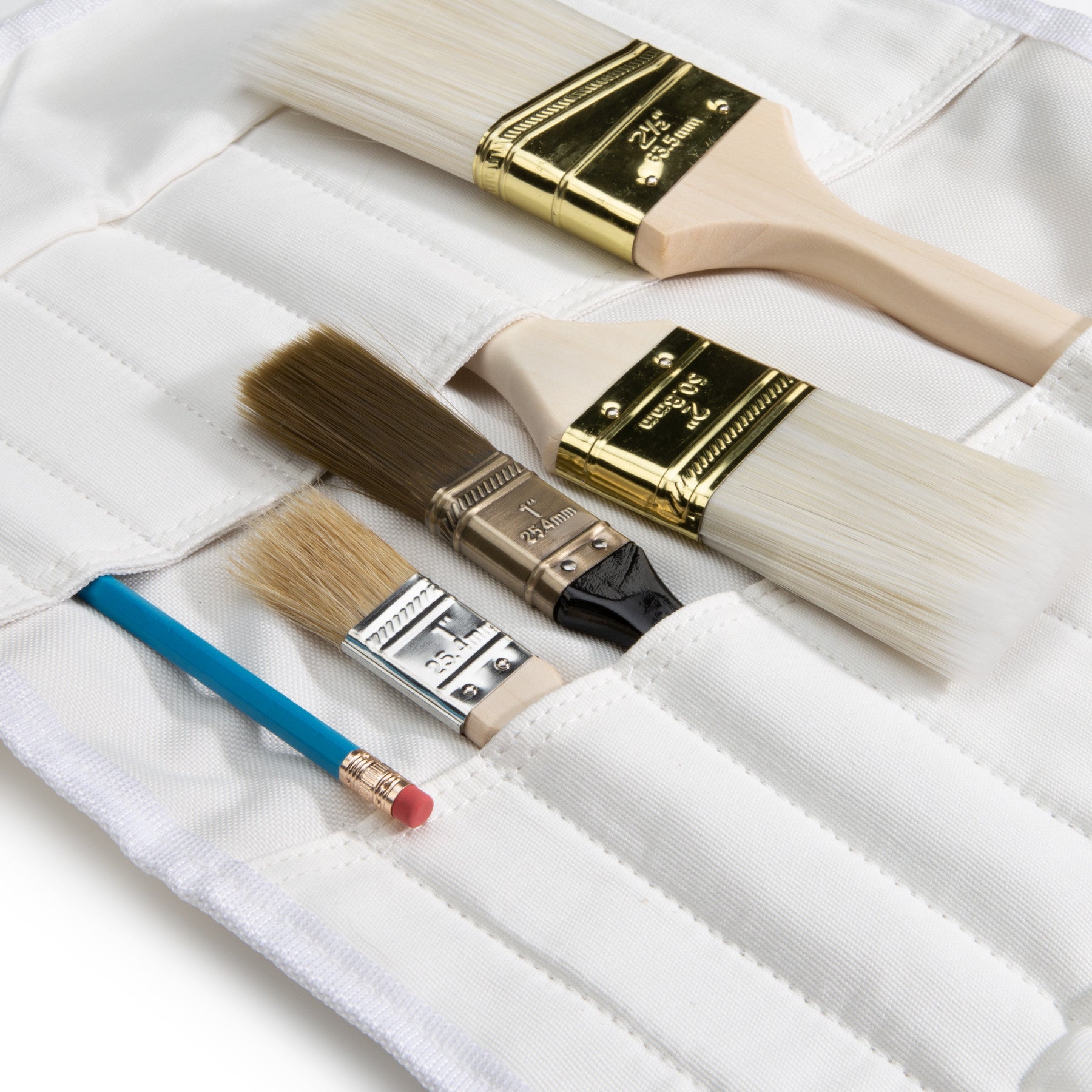 Dickies 57046 Small Paint Brush / Tool Organizer Roll, White