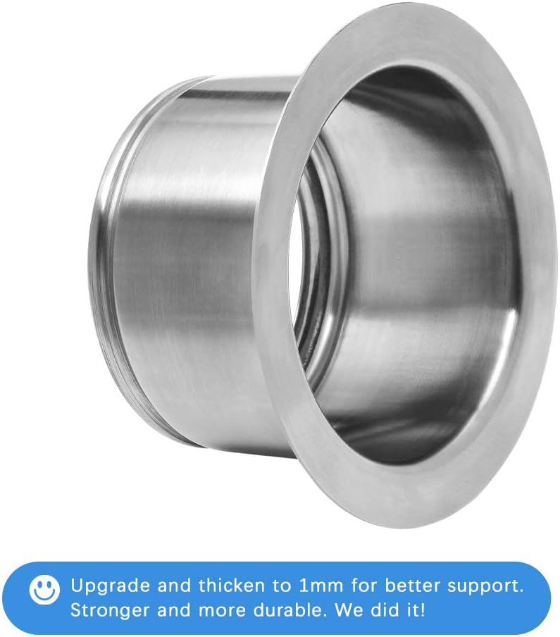 Cleesink Extended Garbage Disposal Flange, Deep Kitchen Sink Flange for Disposers That Use A 3 Bolt Mount, Fit 3-1/2 Inch Standard Sink