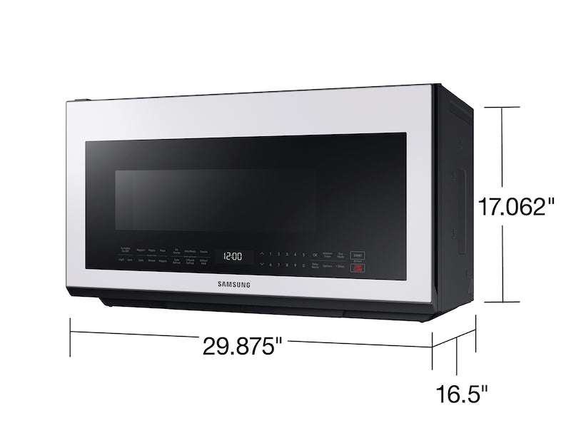 Samsung Bespoke Over-the-Range Microwave 2.1 cu. ft. with Sensor Cooking in White Glass