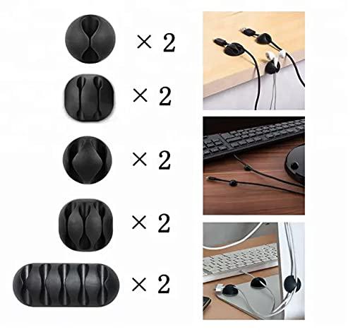 multi purpose cable clips set by carnival journeys multi-purpose cable clips, 10 pack - assorted colors, cable management, cord management, wire organizer, wire clips, cord hol