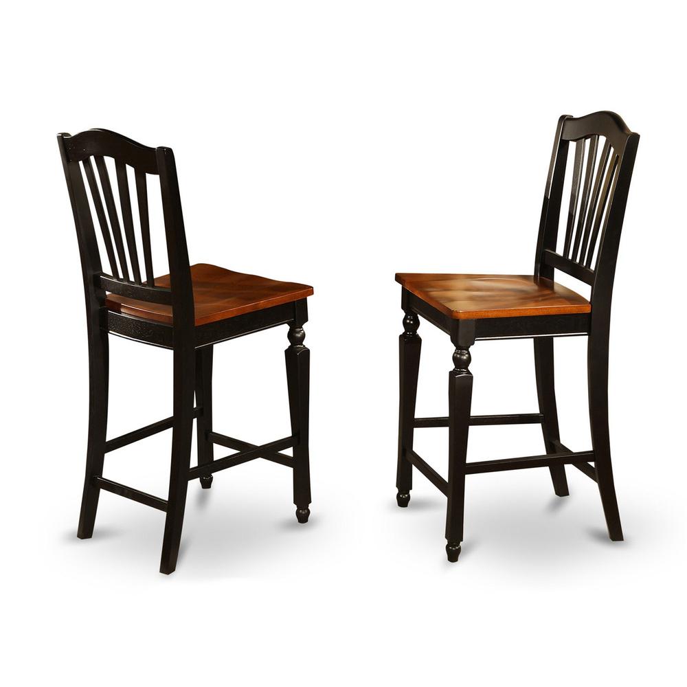 East West Furniture 3  Pc  counter  height  Dining  room  set-pub  Table  and  2  Kitchen  Chairs.