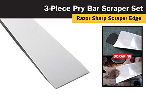 Titan Tools Titan 17007 3-Piece Stainless Steel Pry Bar Scraper Set