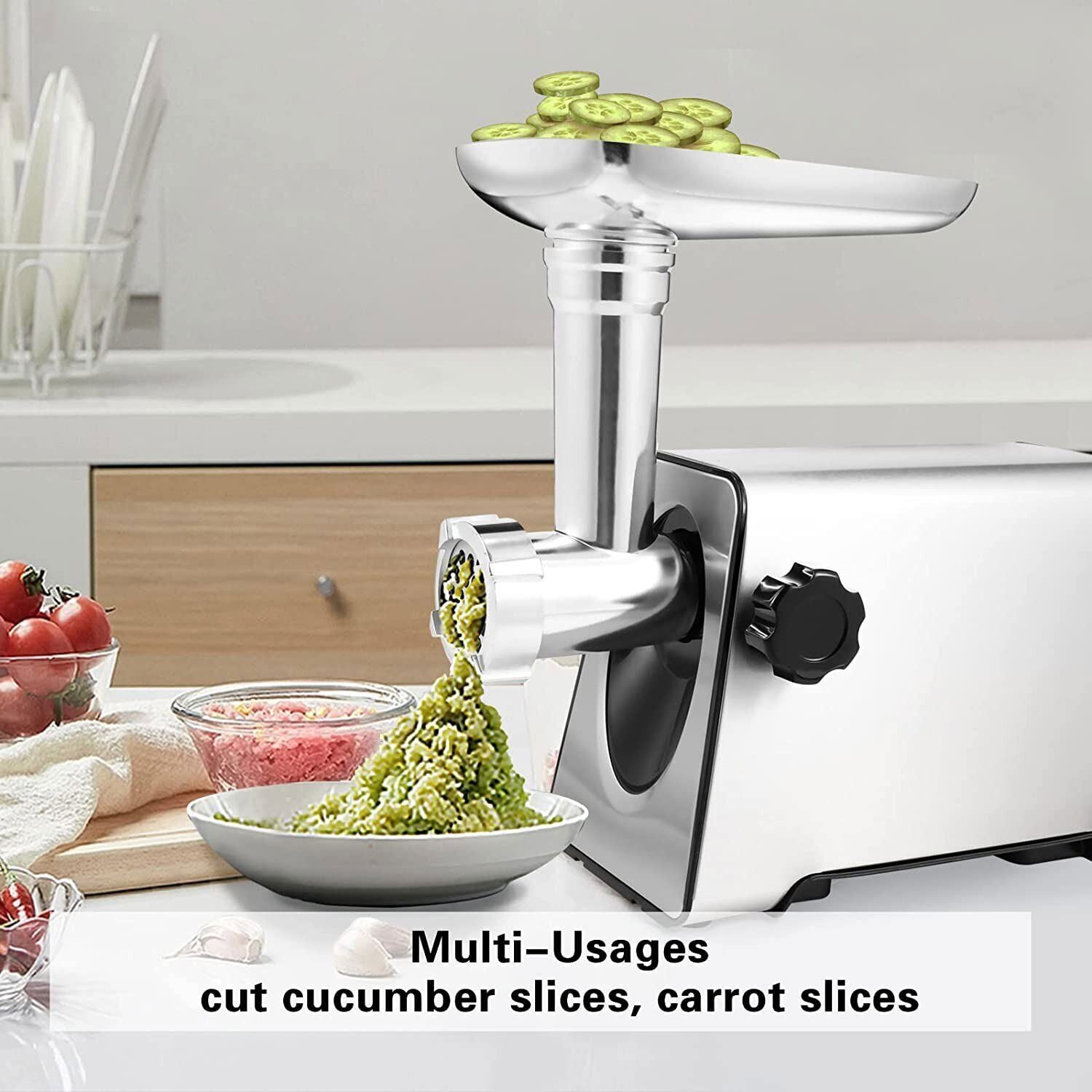 Great Choice Products Electric Meat Grinder Meat Mincer Food Grinder With Sausage&a;Kubbe Kit 3 Grinder