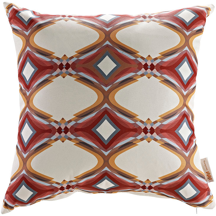 LexMod Modway Two Piece Outdoor Patio Pillow Set in Repeat