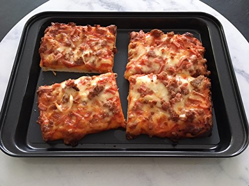 Checkered Chef Toaster Oven Pans - 5 Piece Nonstick Bakeware Set Includes Baking Trays, Rack and Silicone Baking Mats - Best Acc