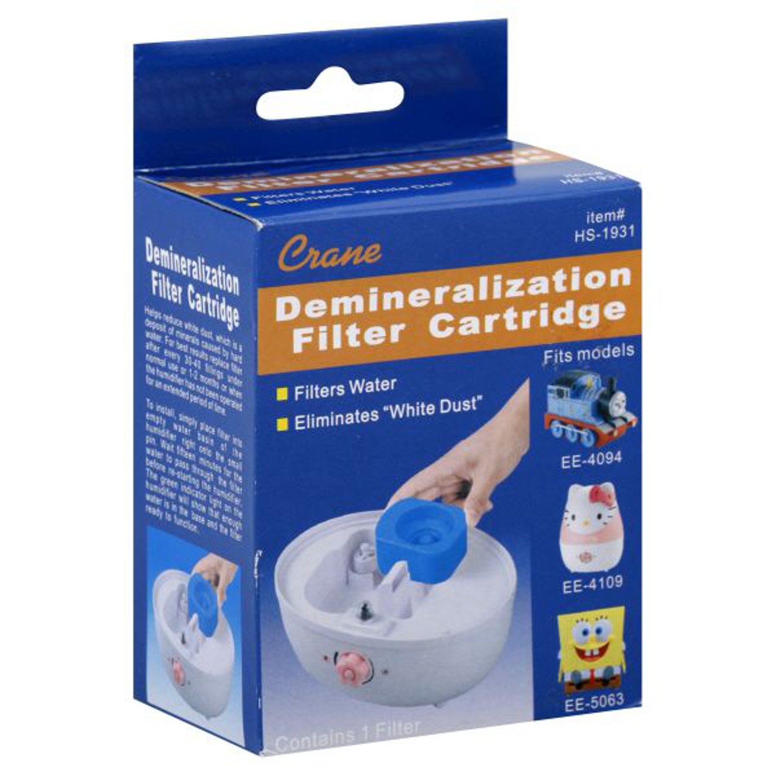 Crane USA HS-1931 Filter Cartridge, Demineralization, 1 filter