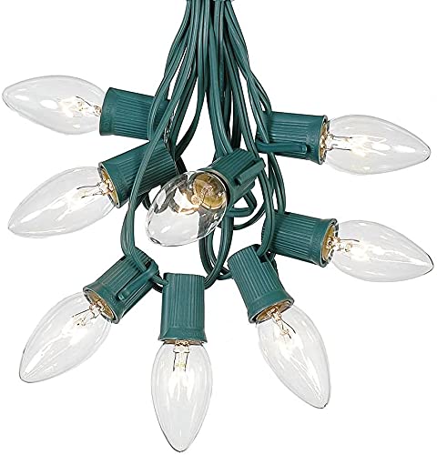 Home Holiday Accent Home Accents Holiday Seasons Long Lasting Indoor / Outdoor Clear Transparent C9 25-Count Decor for Outdoor, Patio, Trees, Roof L