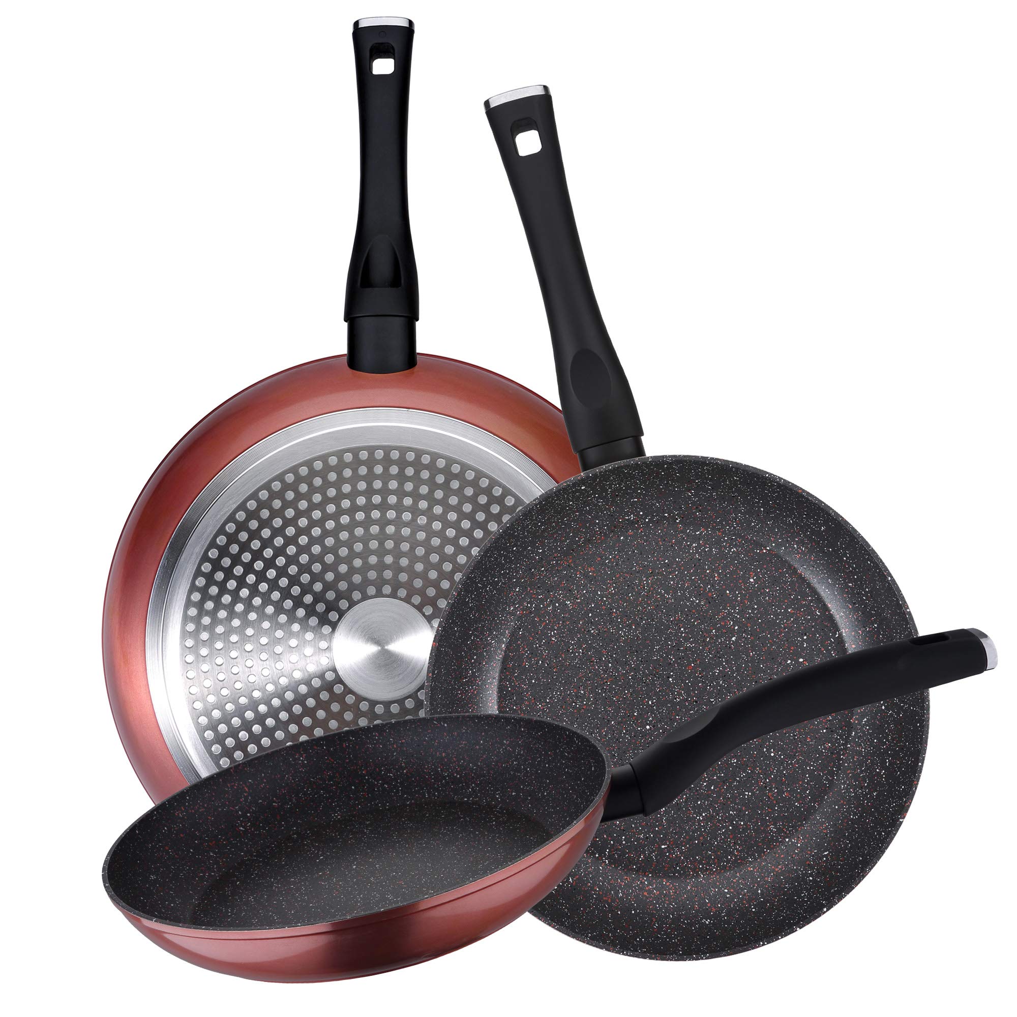 San Ignacio SARTENS Forged Aluminium, Suitable Induction Set 3Pcs Venus Pans, 2024 Y 28 cm, Multicoloured