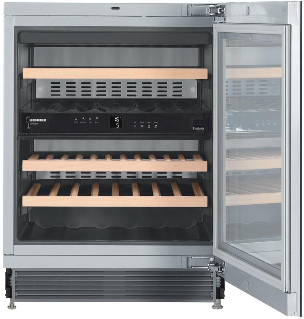 Liebherr WUGB3400 24 in. Black Undercounter Dual  Zone Wine Cabinet|3.3 cu. ft. Capacity|34 Bottle Capacity|UV-Resistant |Charcoal Filter