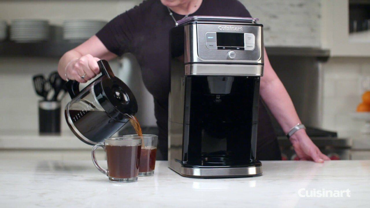 Cuisinart 12-Cup Fully Automatic Burr Grind &a; Brew Coffeemaker with Glass Caraf