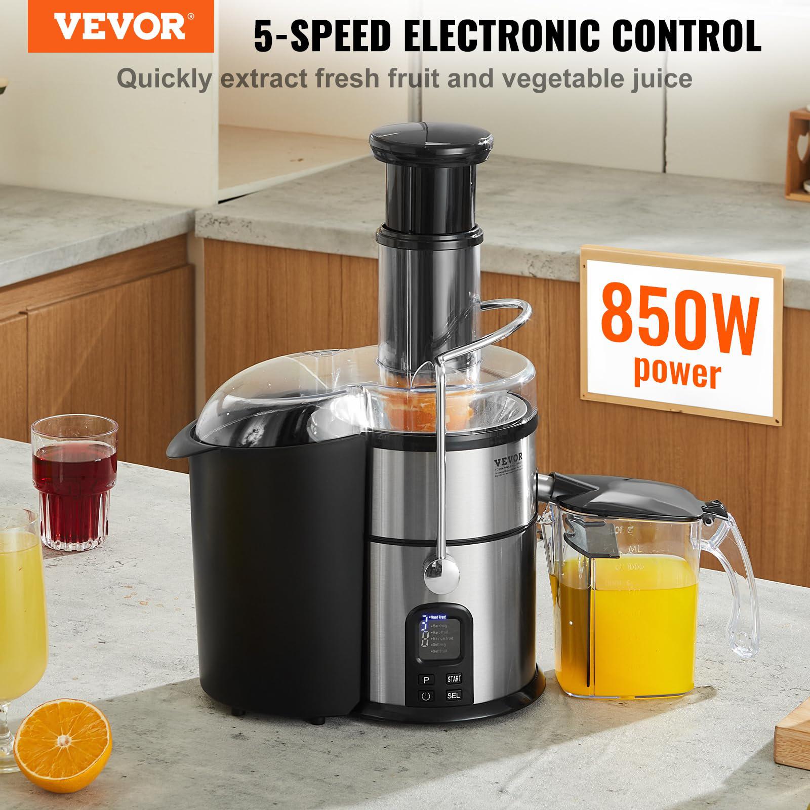 vevor juicer machine, 850w motor centrifugal juice extractor, easy clean centrifugal juicers, 4 in 1 big mouth large 3