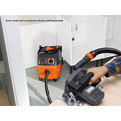 Fein Power Turbo I Wet Dry Dust Extractor Vacuum Cleaner - 1100 Watts, 151 CFM Suction Capacity, 98 PSI Static Water Lift, 5.8 G
