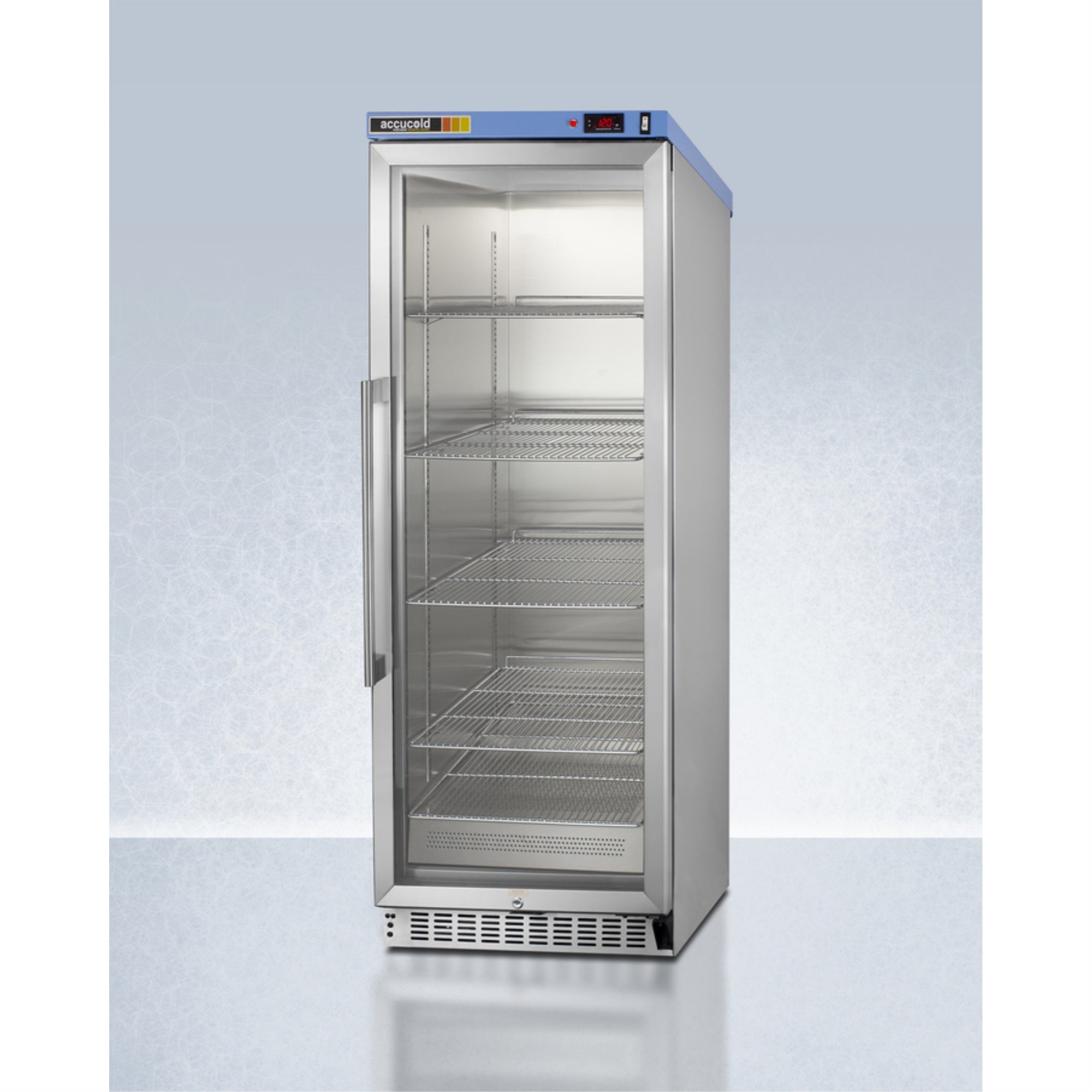 Puretherm Single chamber blanket warmer with glass door, stainless steel interior, digital thermostat, and lock PTHC125G