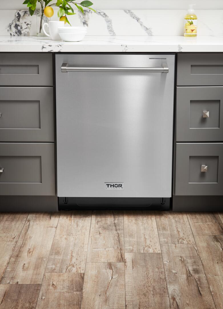 Thor Kitchen HDW2401SS 24 Semi Built-in Household Dishwasher Energy Star Certified CSA Certificated Delay Start Electronic Control