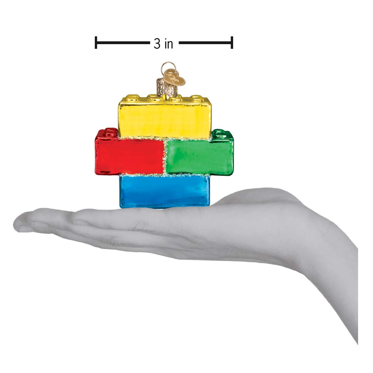 Old World Christmas Kids Toy Collection Glass Blown Ornaments For Christmas Tree Building Blocks