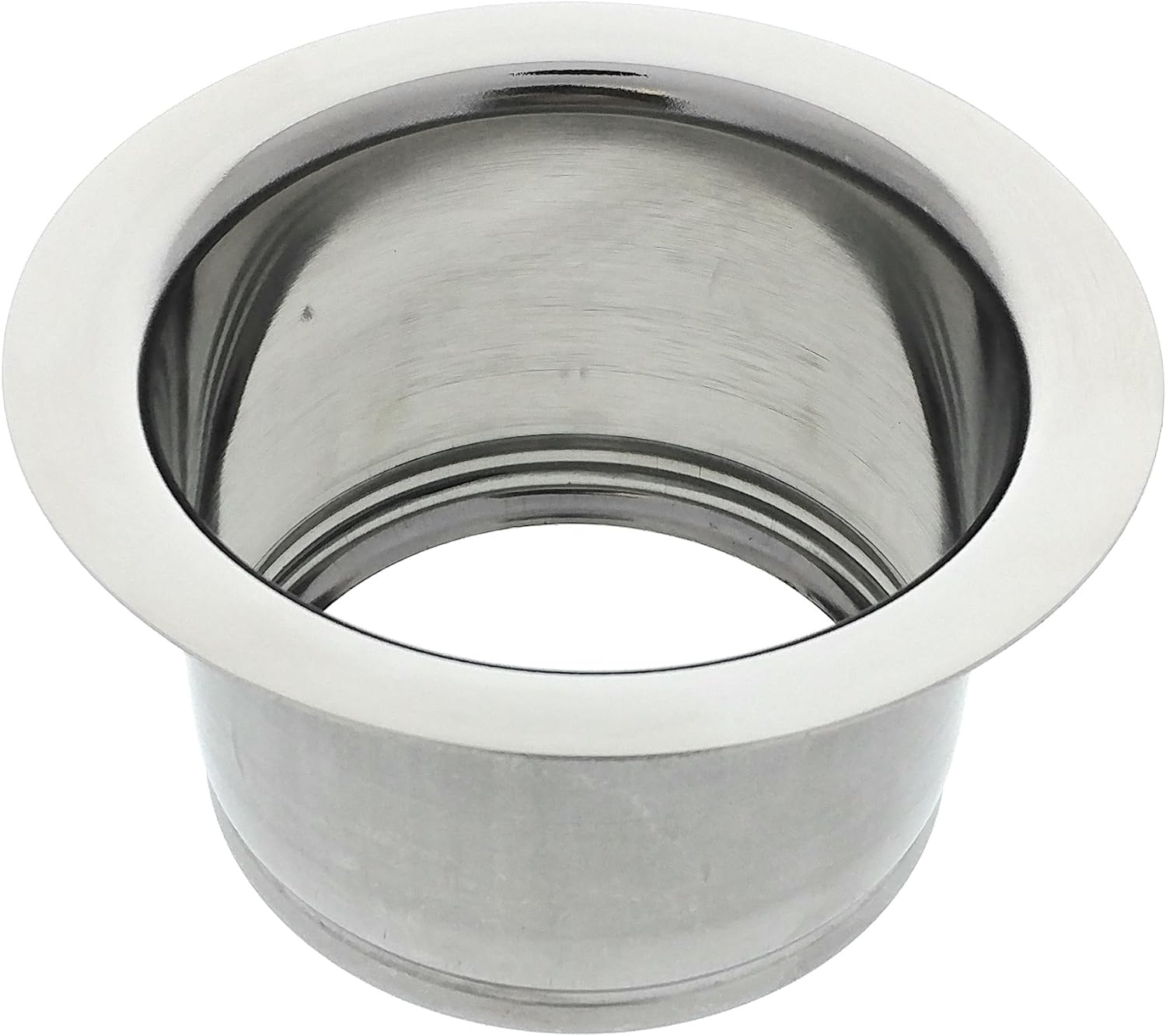 Essential Values Kitchen Extended Sink Flange, Deep Polished Stainless Steel Flange for Insinkerator Garbage Disposals and Other Disposers That