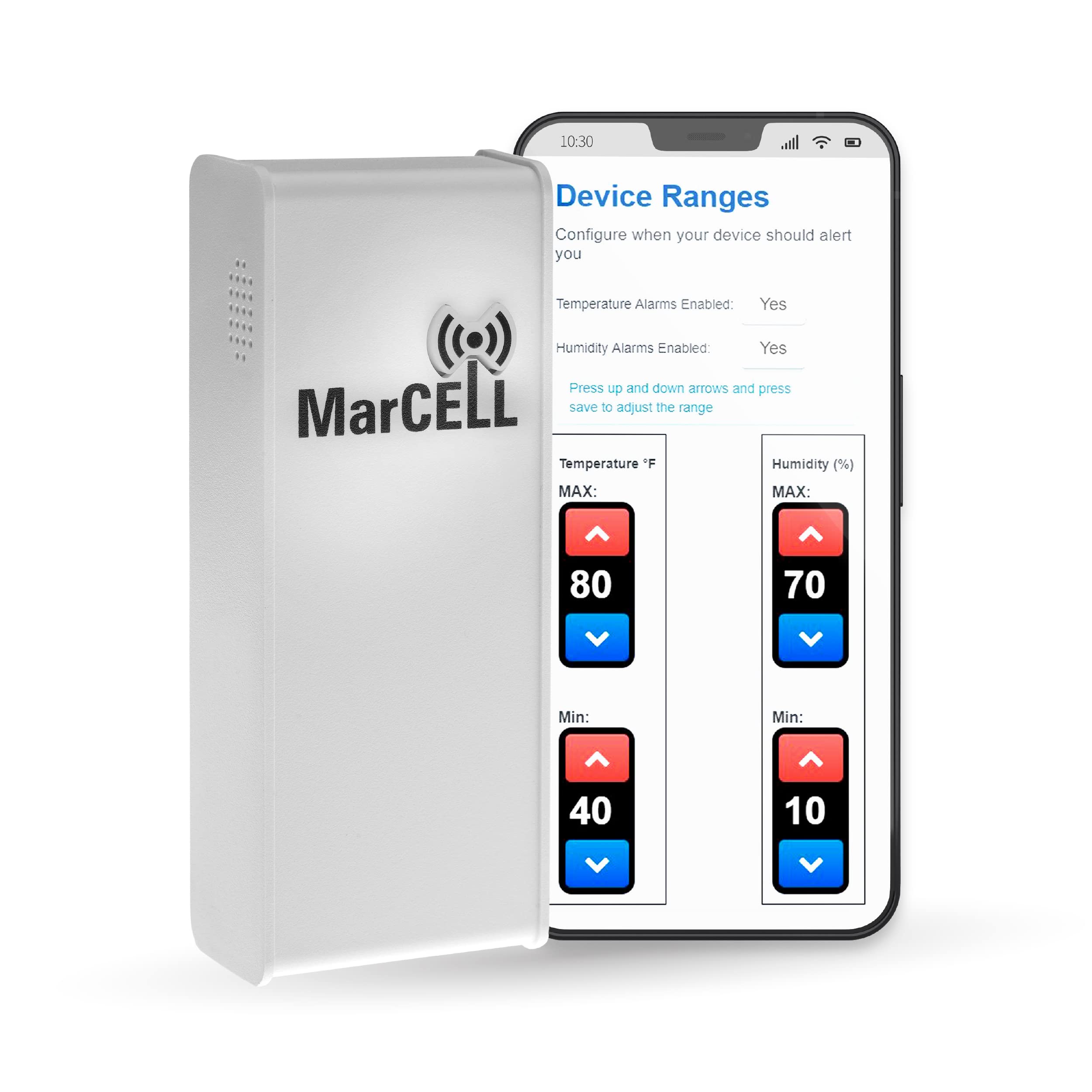 MarcELL cellular Temperature, Humidity &a; Power Monitor (Verizon) - Made in the USA - RVs, Pet Safety Monitoring, Second Home Mon