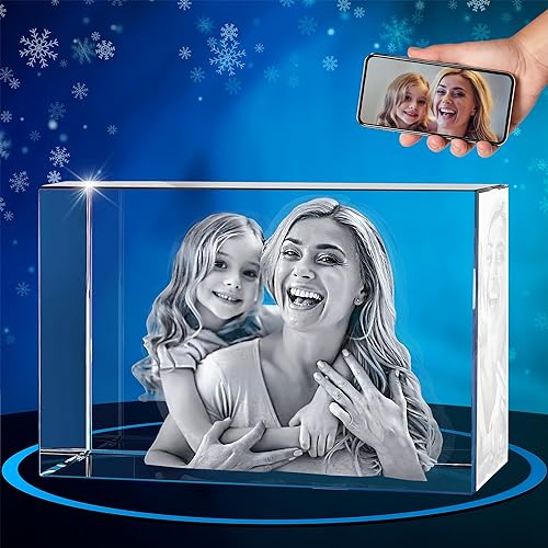 ArtPix 3D Crystal Photo, Christmas Gifts for Mom, Dad, Men, Women, Xmas Gifts, Great Personalized Gifts With Your Own Photo, 3D