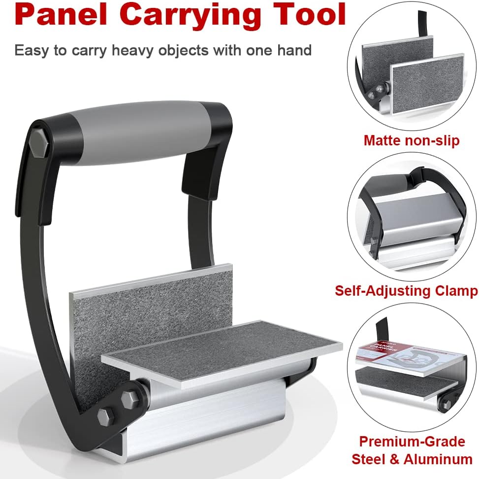 APIOLO Panel and Plywood Carrier, Plywood Lifting Tool and Drywall Carrying Tool, Panel Gripper by Single Hand for Sheet Board Clamp D