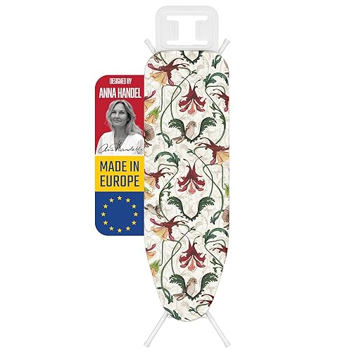 Bartnelli Ironing Board | Anna Handel Vintage Design | 13x43 Space-Saving, Effortless Ironing with Thick Padding &a; Eco-Friendly