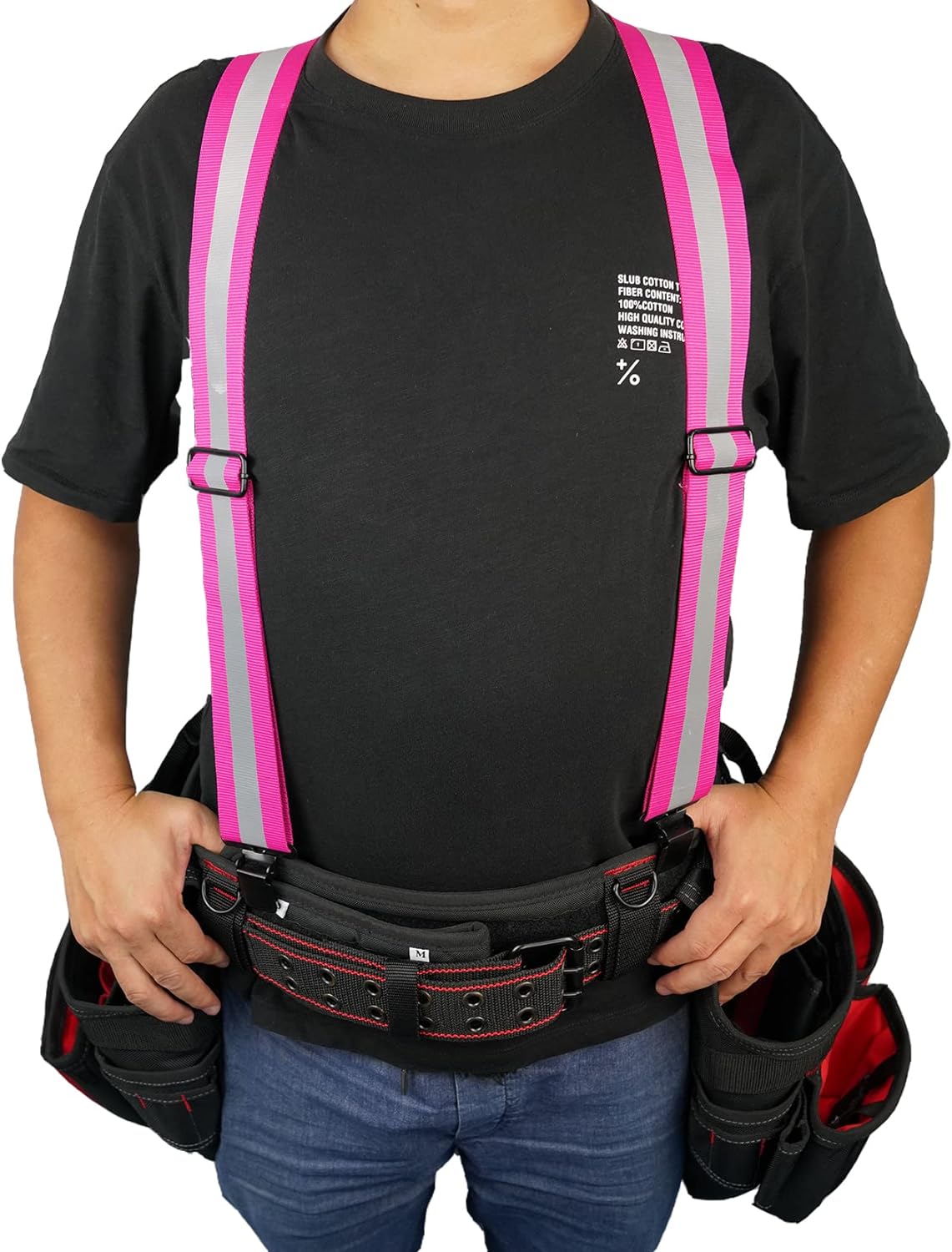 Generic Reflective Safety Suspenders|Work Suspenders with Hi Viz Reflective Strip Hold Up Tool Belt Suspenders&a;#226;&a;#128;&a;