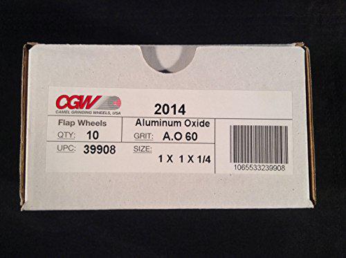 CGW Abrasives flap wheels - 1x1x1/4 alum oxide 60 grit flap wheel [set of 10]