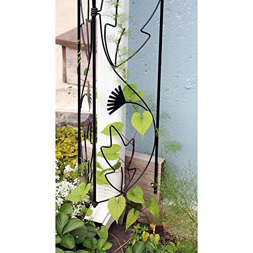 unknown1 traditional downspout decorative garden trellis 92 inch tall black powder coat finish modern contemporary wrought ir
