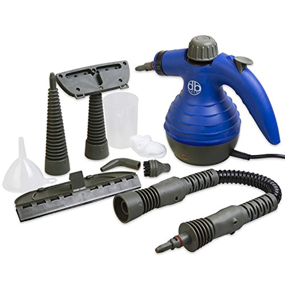 DBTech Handheld Multi-Purpose Pressurized Steam Cleaner for Stain Removal, Curtains, Crevasses, Bed Bug Control, Car Seats and More