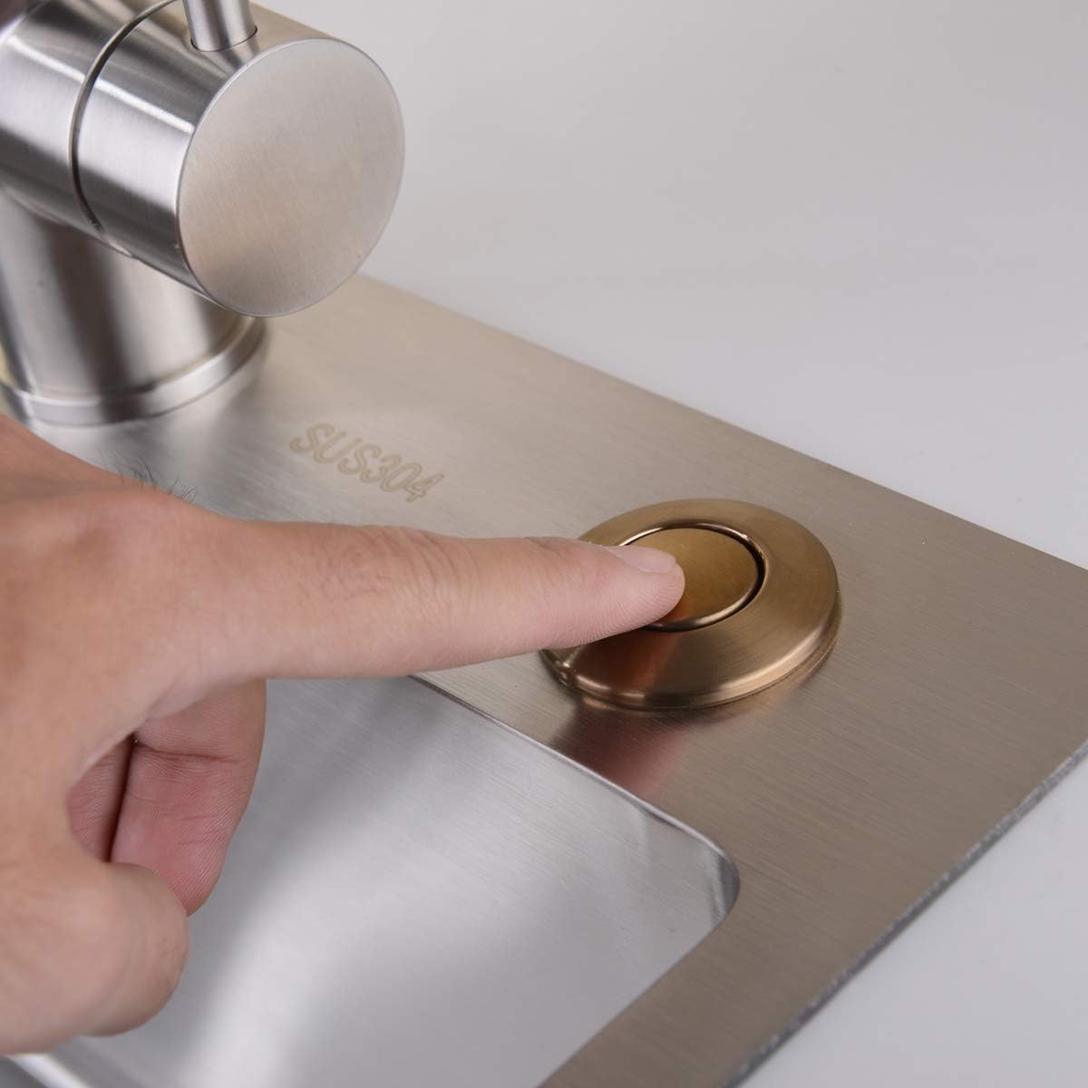 SINKINGDOM Air Switch Button for Sink Top Garbage Disposal Part, Champagne Bronze