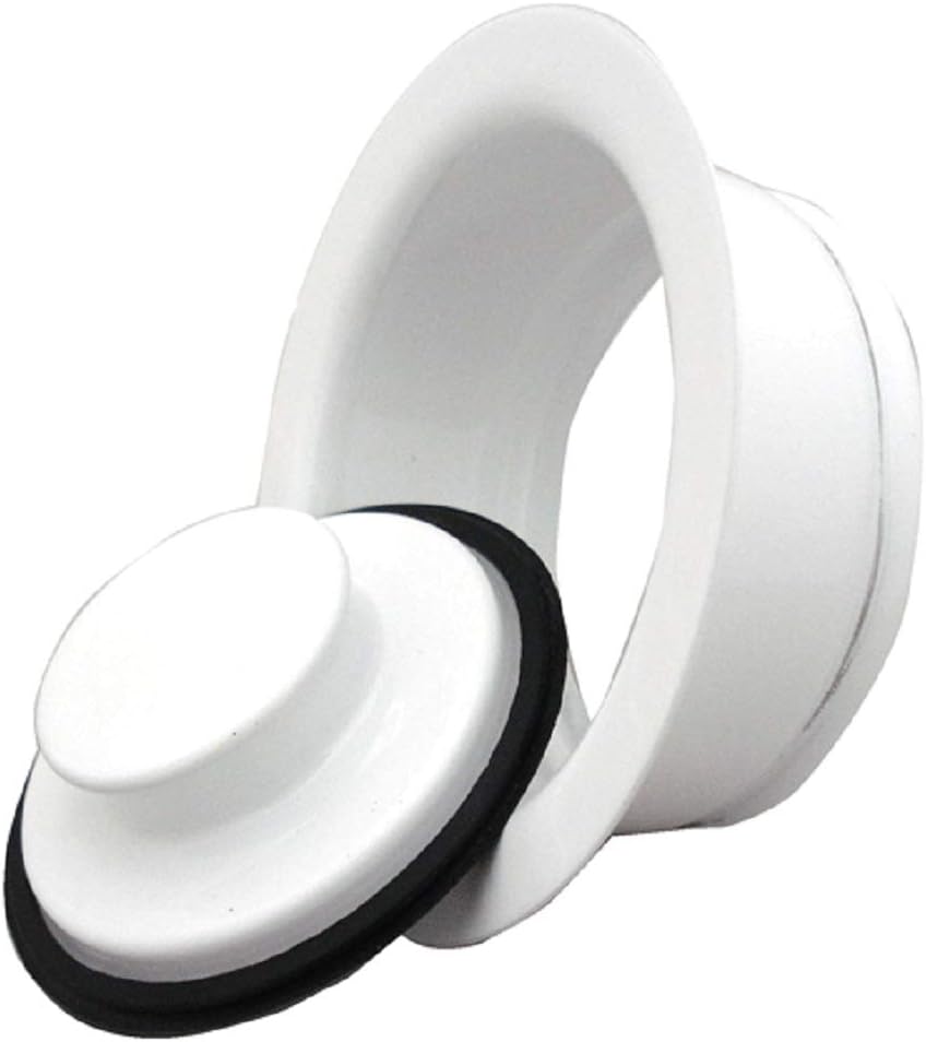 Mr. Scrappy 21-DSFS3-WH 3-Bolt Garbage Disposal Drain Stopper Sink Flange,White