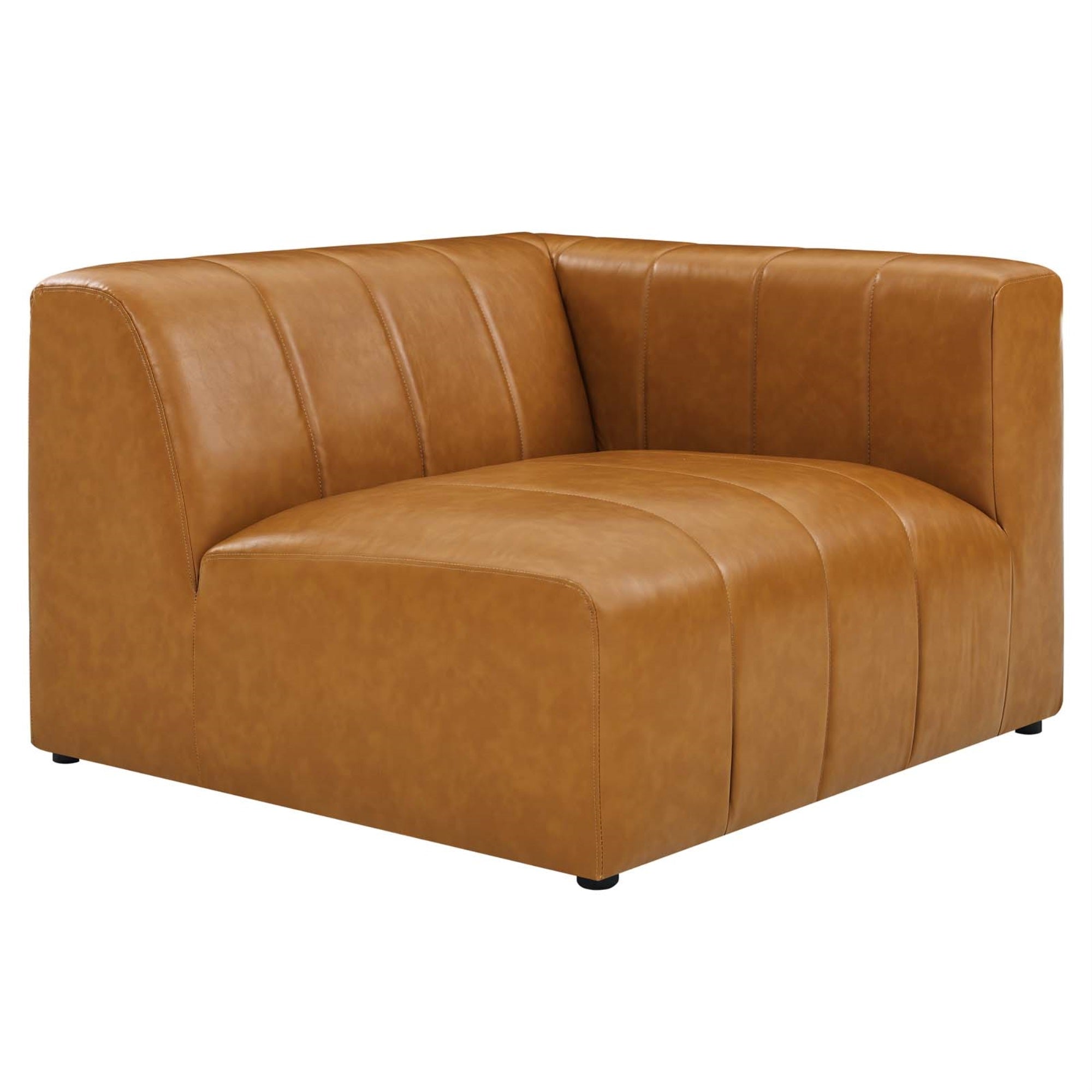 Modway Bartlett Vegan Leather 8-Piece Sectional Sofa Tan