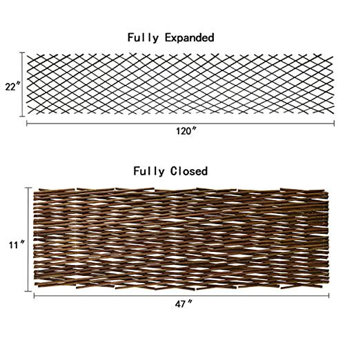 joysfit willow trellis fence expandable garden climbing lattices trellis plant for support climbing 36x92 inch(1)