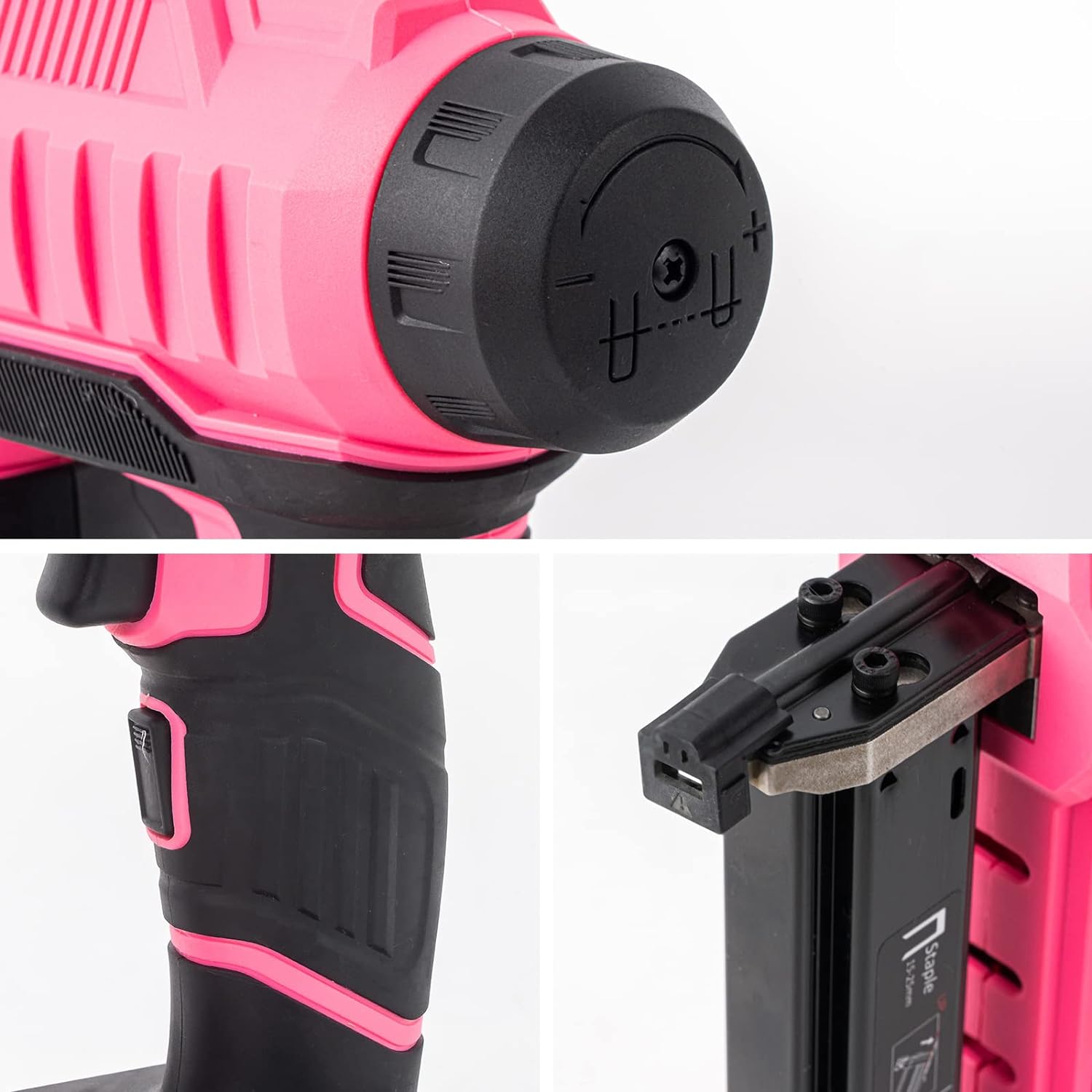 BHTOP 2 Batteries 20V Cordless Brad Nailer&a;#239;&a;#188;&a;#134;Stapler, 18 Gauge 2 in 1 Stapler Kit, Heavy Finish Nail Gun w