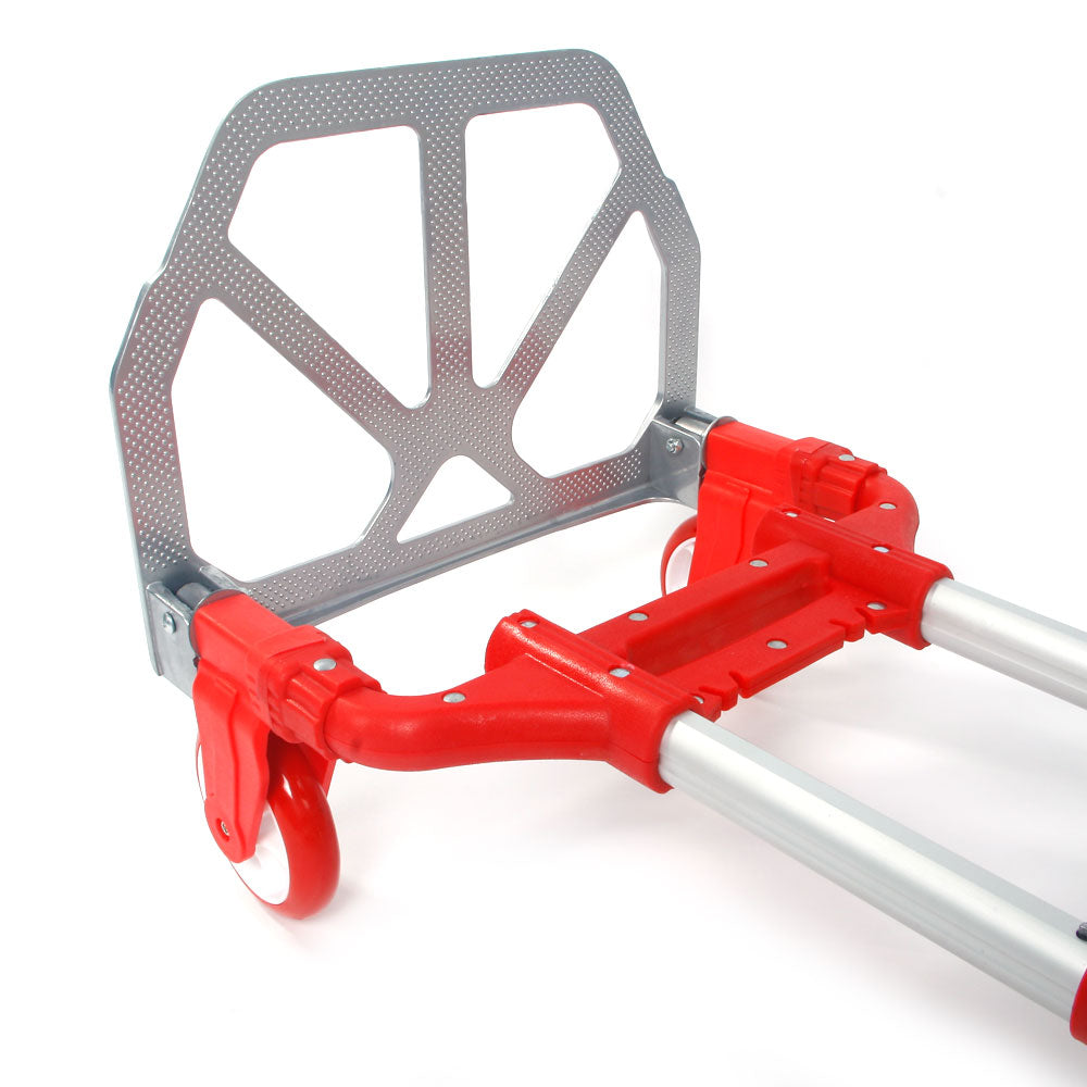 Winado 170lbs Cart Folding Dolly Truck Hand Collapsible Trolley Luggage Aluminium Red
