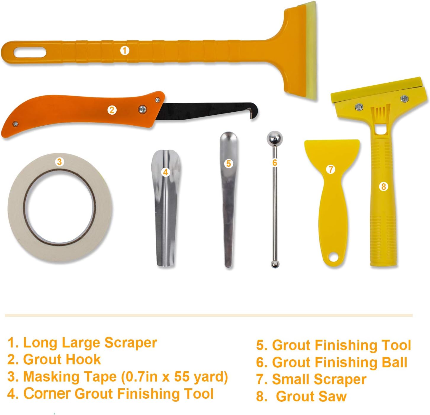 NADAMOO.,Ltd NADAMOO Double Caulking Gun for 400 mL/13.5 fl oz (1:1 Mix Ratio), Dual Component Epoxy Applicator with 8 Pieces Caulk Tools, H