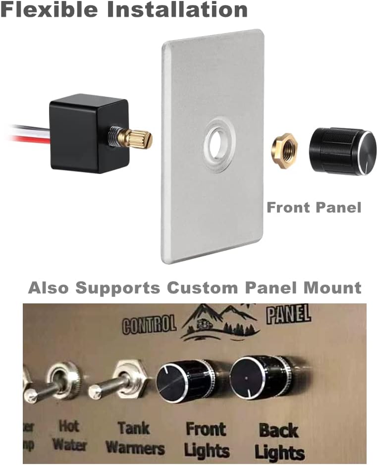 Acegoo 12V Dimmer Switch, RV Light Dimmer High Side PWM Dimming Switch for Boat Camper Trailer Van Truck Cars, Works with LED Light Fi