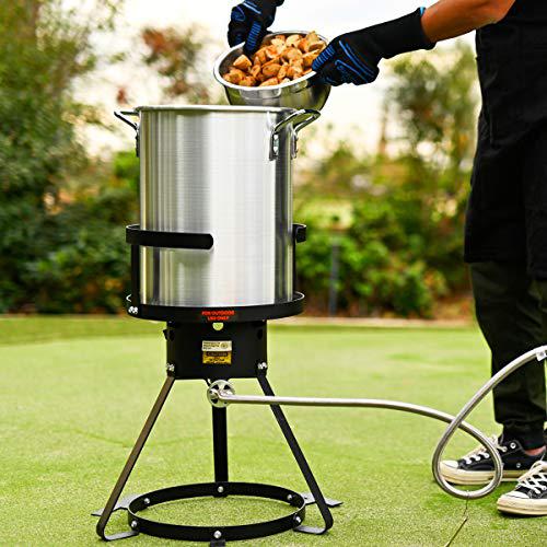 barton 95528-v stove turkey bundle set 6pc 30qt, silver