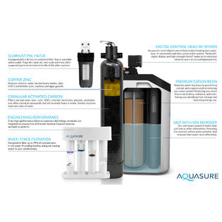 Aquasure Signature Lite Whole House Water Treatment System with 34,000 Grain Water Softener