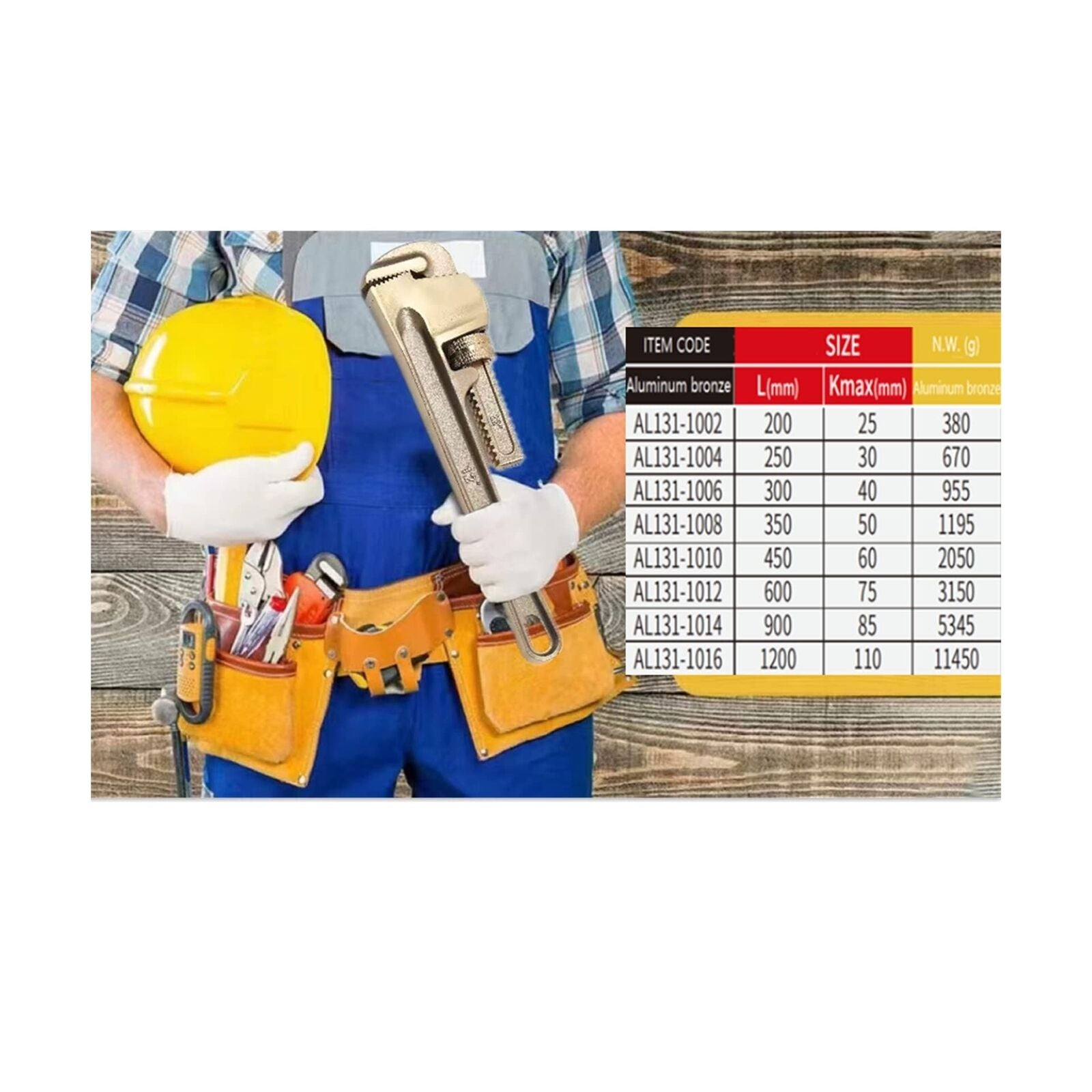 GCP Products Non-Sparking Pipe Wrench 8