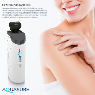 Aquasure Harmony Lite All-In-One Water Softener w/Triple Purpose Pre-Filter, 34,000 Grain, Low Maintenance, Water Saving Tech