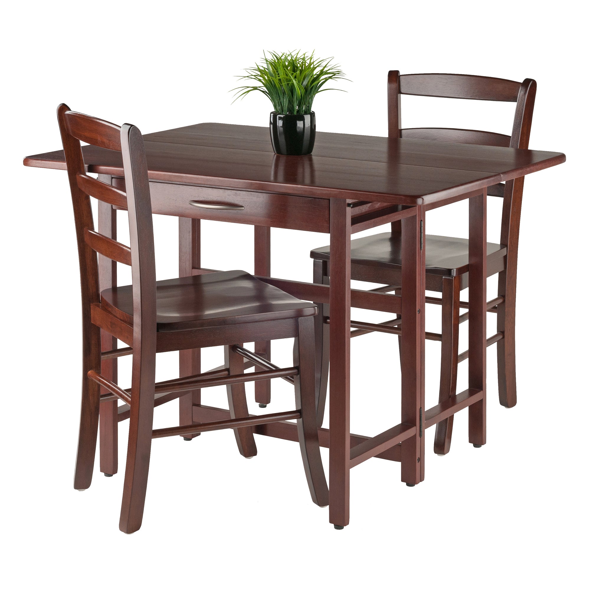Taylor 3-Pc Set Drop Leaf Table w/ Ladder Back Chair