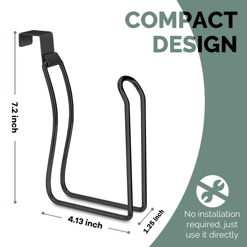 Bathth toilet paper holder, over the tank toilet paper holder, toilet paper roll holder, bathroom toilet paper holder-black